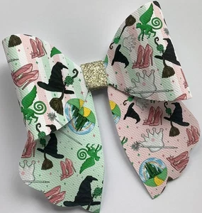 WICKED PINK & GREEN SAILOR BOW PRINT CANVAS STOFFSCHLEIFE VORLAGE MAKE HAARSCHLEIFEN - Bild 1 von 4