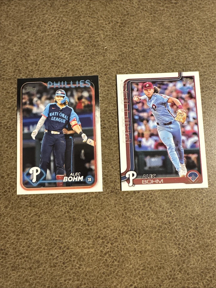Alec Bohm 2024 Topps Update #ASG-13/2025 Topps Series 1 Phillies 2-Card Lot - Image 1 of 4
