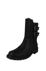 Clarks Orinoco2 Buckle Warmlined Black Leather Ladies Casual Boots UK Size 5 D - Picture 1 of 8