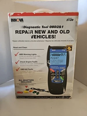 Kit de herramientas de escaneo de vehículos INNOVA Equus 3120d CanOBD 1 y 2 con cables adaptadores OBD Foto 1 de 4