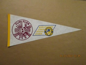 SJHL Flin Flon Bombers Vintage Circa 1990's Style#2 Team Logo Hockey Pennant - Picture 1 of 1