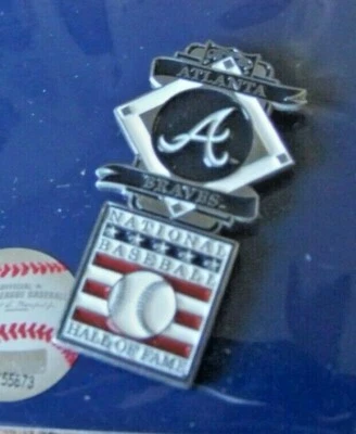 Atlanta Braves National Baseball Hall of Fame pin MLB c38964 - Image 1 of 4