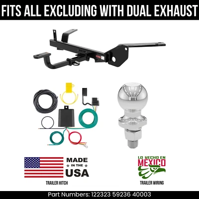 Enganche de remolque Lincoln Continental 88-94 cableado de 4 pines bola de 2" todo excelente extensión doble Foto 1 de 4