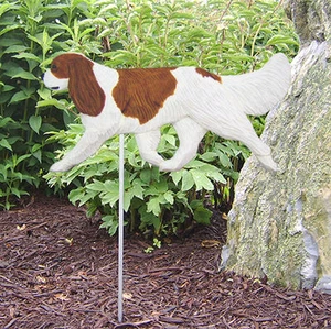 Cavalier King Charles Outdoor Garden Dog Sign Hand Painted Figure Blenheim - Picture 1 of 1