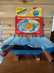Noma Cast Iron Double 17X10 Hibachi Grill BBQ W/Electric Converter New VTG Blue - Picture 1 of 20