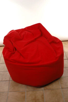 Sitzsack Durchmesser ca. 100 cm XXL rot mit Füllung groß und vielseitig in Form - Bild 1 von 2