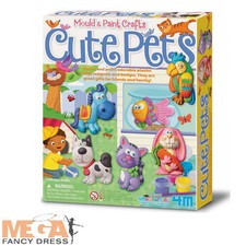 KidzMaker 4M Cute Pets Mould & Paint Kit Kids Arts & Crafts Set - Collectable