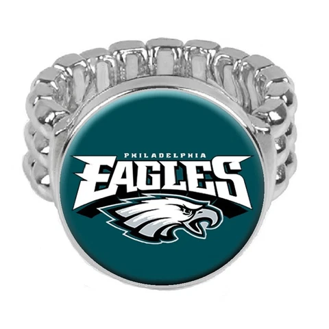 Philadelphia Eagles Silver Mens Womens Football Ring Fits All Sizes w Gift Pk D2 Cover