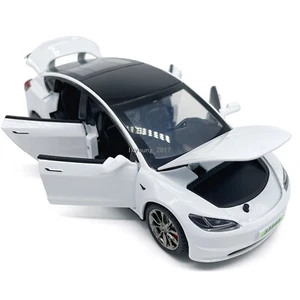 1:32 Tesla Modelo 3 Modelo de Coche Juguete Fundido a Presión para Niños Regalos Blanco - Imagen 1 de 10