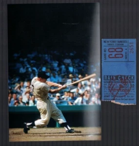 Boleto de Mickey Mantle 1 de septiembre de 1958 DH Yankees vs. Medias Rojas 2 hits B - Imagen 1 de 1