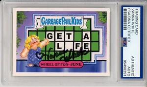 2016 TOPPS GPK GARBAGE PAIL KIDS VAIN VANNA WHITE SIGNED CARD PSA DNA AUTHENTIC - Picture 1 of 2