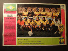 A&BC GUM WORLD CUP POSTER 1970  BRAZIL FOOTBALL TEAM PELE FELIX ALBERTO TOSTAO