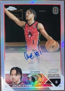 2024 Topps Chrome Overtime Elite AMARI EVANS Autograph #A-AE - Foto 1 di 1