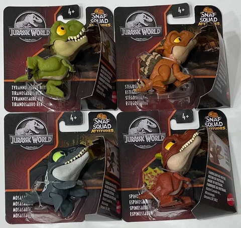 Jurassic World Snap Squad Attitudes Full Set 2022 SET of 4 Mattel GXW58-956C Cover