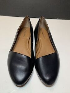 Lucky Brand | Black Leather Flat - Women's Size 8M