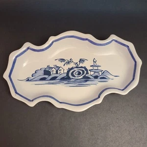 Vintage Williamsburg Royal Goedewaagen Delft Dish Made In Holland Trinket - Picture 1 of 11