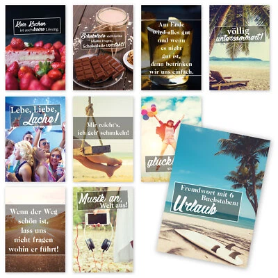 20er Postkarten-Set mit schönen Sprüchen in bunt I dv_364 I Format DIN A6 dv_364 - Bild 1 von 4