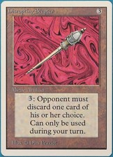 Disrupting Scepter Unlimited NM Artifact Rare MAGIC CARD (ID# 247276) ABUGames