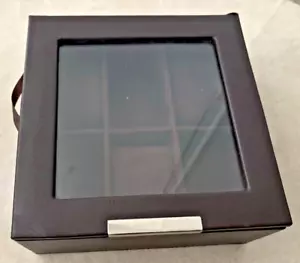 Wolf 6 Stück Uhren Display Aufbewahrungsbox Braun Leder 7"x 7"x 3" Fehler! - Bild 1 von 8