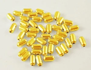 LOT de 200 PERLES tubes 5 x 2,5mm INTERCALAIRE petits batons DORE bijoux - Foto 1 di 1