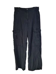 American Eagle SZ 10 Dreamy Drape Stretch High Waist Cargo Baggy Wide Leg Pants - Picture 1 of 12