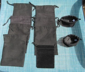 10~ BRAND NEW SOFT "MICRO-SUEDE" DRAWSTRING *JEWELRY POUCHES*~7-4x6~1-3x4+2-2x3" - Picture 1 of 5