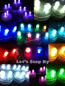 25 SUPER Bright Dual LED Tea Light Submersible Floralyte Party Wedding Decorate - Picture 1 of 12