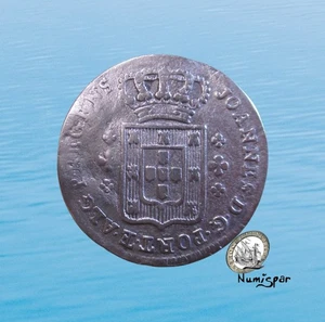 PORTUGAL 120 REIS 1799-1816 6 VINTENS SILVER RULER JOÃO KM 317 #6736# - Picture 1 of 2