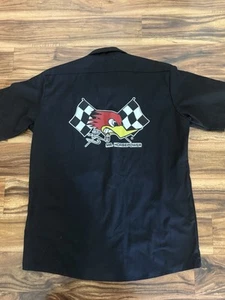 Mr. Horsepower Short Sleeve Work Shirt Mens L Black Garage Racing Fast Shipping - Picture 1 of 6