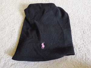Gorro Ralph Lauren Collection Negro Cachemira Rosa Pony - Imagen 1 de 7