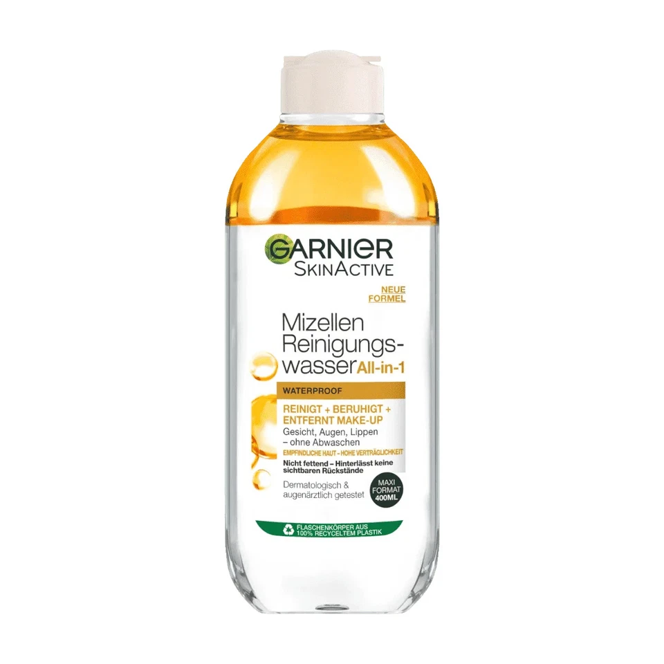L’ORÉAL DEUTSCHLAND GMBH Garnier SkinActive Mizellen Reinigungswasser All-in-1 Waterproof, 400 ml