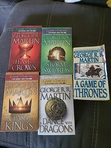 Game Of Thrones Paperback Set (1-5) COMPLETE Series George R.R. Martin - Picture 1 of 7
