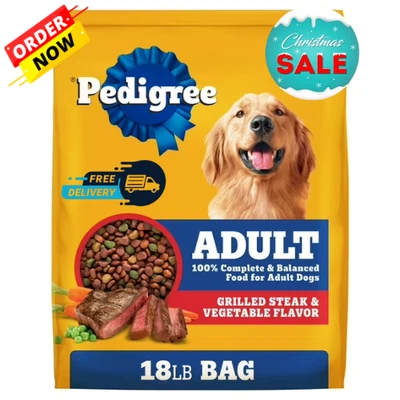 Pedigree Complete Nutrition 成人干狗粮、烤和蔬菜口味 18 磅 — 第 1/4 张图片