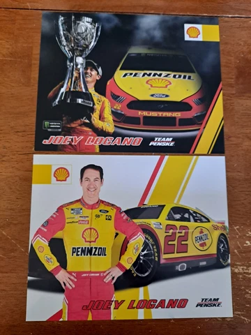 Lot of 2 Joey Logano NASCAR Cup Hero Post Cards Cover