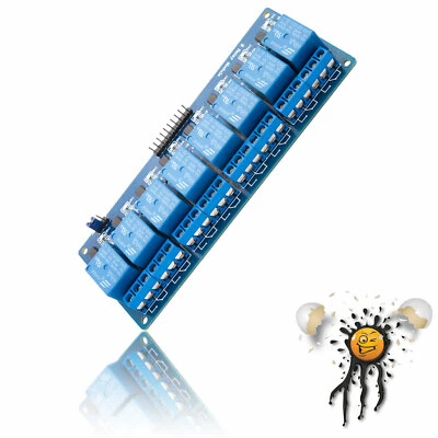 8 Kanal Relais Modul 5V / 12V Optokoppler High Level Trigger Arduino ESP8266 - Bild 1 von 2