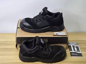 Zapato de trabajo de seguridad resistente al aceite Portwest FC66 Compositelite Trouper Reino Unido 9 negro. - Imagen 1 de 14