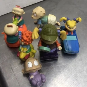 Vtg Lot Of 6 1998 Burger King Kids Club Rugrats Figures 001 - Picture 1 of 5