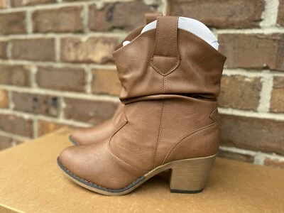 Bota vaquera occidental moderna para mujer envejecida con pestañas plegables talla 9 (124) Foto 1 de 4