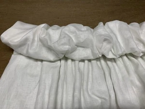 Lightweight 100% Linen Interlined Puff Ball Hand Sewn Curtains - Picture 1 of 14
