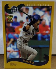 2002 Topps #225 Ichiro Suzuki 2nd Year All Star Rookie Gold Cup Settle Mariners