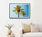 Palm Trees In The Coast, Port Of Soller Poster Premium Quality Choose Your Size