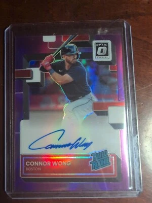 2022 Connor Wong Donruss Optic Rated Rookie Purple Parallel /100 Rookie Auto RC - Image 1 of 2