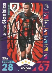 TARJETA COLECCIONABLE MATCH ATTAX 2016/2017 FIRMADA POR JUNIOR STANISLAS + CERTIFICADO DE AUTENTICIDAD - Imagen 1 de 1