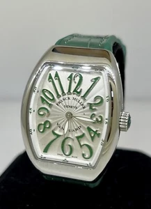 Nuevo reloj Franck Muller Vanguard esfera plateada inoxidable cuarzo para damas V32QZACVR - Imagen 1 de 11
