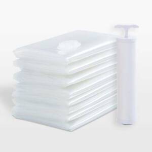 Vacuum Space Packing Storage Bags Travel Reusable with Hand Pump