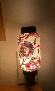 Beautiful Crane floral Flowers fabric wall plug-in Night Light Home Decor Gifts! - Picture 1 of 4