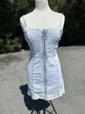 Denim Co Dress Womens Size 6 Blue Zip Front Denim Sleeveless Bodycon Short - Image 1 of 4