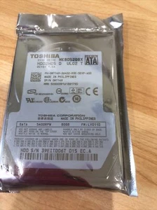 Toshiba MK8052GSX 80GB,Internal,5400 RPM,6.35 cm (2.5") (HDD2H05) Desktop HDD - Picture 1 of 4