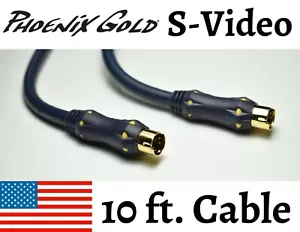 10 ft. - Cable macho a macho de 4 pines S-Video cable blindado doble chapado en oro HDTV - Imagen 1 de 6