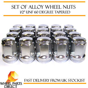 Alloy Wheel Nuts (20) 1/2" UNF Degree Tapered for Volvo 240 260 1974-1993